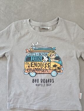 Kids 808 Boards "Endless Summer" Graphic Tee - Gray SIZE 6